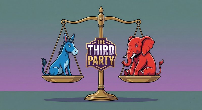 Balance of power — donkey, elephant, and the scales of justice